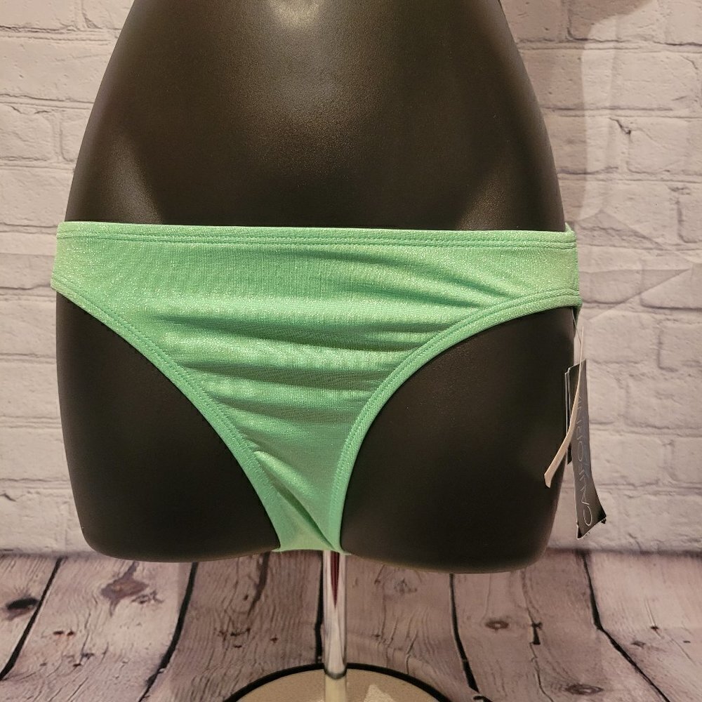 California Waves Juniors' Metallic Shine Hipster Bikini Bottoms